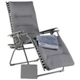 Lafuma Mobilier Relaxsessel Set BeComfort All in One Stahl Silver / Anthrazit