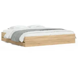 vidaXL Bettgestell 160 x 200 cm Sonoma-Eiche