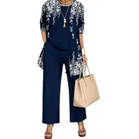 Lawawa Damen Hosenanzug Damen Hosenanzug 3 Teiliges Set Freizeitanzug Hosenanzüge Sets Outfits Vintage Lange Hose Abendanzug Outfit - 4XL
