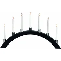 Star Trading - Star LED-Fensterleuchter Tall-Bow, 7-flammig Material: Holz / Metall, 40 x 67 cm Vierfarb-Karton, schwarz 260-60