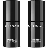 NeoNail Professional UV Set Hard Base ml und Hard Top 7,2 ml - UV Nagellack - Unterlack - Überlack - Top Coat - Base Coat - Gel Nägel UV - Nageldesign