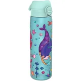 ion8 Trinkflasche, 500 ml, Auslaufsicher, Einhandöffnung, Sichere Verriegelung, Spülmaschinenfest, BPA-frei, Tragegriff, Klappdeckel, Leicht zu Reinigen, Klimaneutral, Meerjungfrauen