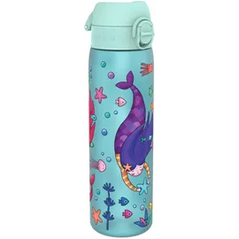 ion8 Trinkflasche, 500 ml, Auslaufsicher, Einhandöffnung, Sichere Verriegelung, Spülmaschinenfest, BPA-frei, Tragegriff, Klappdeckel, Leicht zu Reinigen, Klimaneutral, Meerjungfrauen