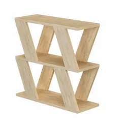 Dmora Wohnzimmertisch Dpipiton, Niedriger Wohnzimmertisch, Kaffeeregal, Couchtisch für Sofa, 60x22h57 cm, Eiche