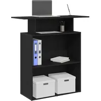 VidaXL Empfangstheke Schwarz 100x40x104 cm Holzwerkstoff