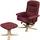 Mendler Relaxsessel M56 Kunstleder 80 x 100 x 80 cm Bordeaux mit Hocker
