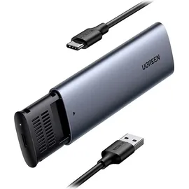 UGREEN 10903, SSD-Gehäuse, M.2, Serial ATA III, 5 Gbit/s, USB Anschluss, Schwarz, Grau
