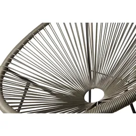 sunnypillow Acapulco Gartenstuhl 2er Set 2 x 70 x 70 x 85 cm grau