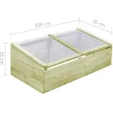 vidaXL Gewächshaus 200 x 50 x 35 cm Braun