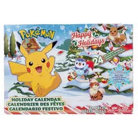 Pokèmon PKW2689 Urlaubskalender – mit 16 5,1 cm großen Kampffiguren mit speziellem Finish und acht einzigartigen Accessoires, Mehrfarbig