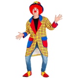 dressforfun Clown-Kostüm Herrenkostüm Clown Fridolin, Langer, farbenfroher Mantel aus Polyester gelb M | M