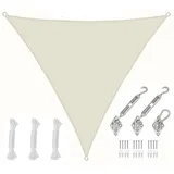 AMANKA 4x4x4 Sonnensegel Dreieckig Wasserdicht - Sonnenschutz Segel Set mit Befestigung