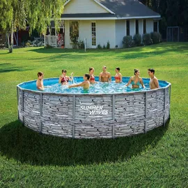 Summer Waves Elite Frame Pool 549 x 132 cm Steinoptik