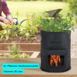 casativo-garden Pflanzen-Wachstumssäcke 2er Set 38 l Pflanztasche