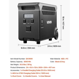 Vevor Erweiterungsakku 3,84 kWh