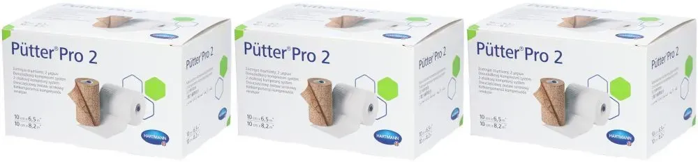 Hartmann Pütter®Pro 2 Set mit Polsterbinde und Kompression 2 x 10 cm