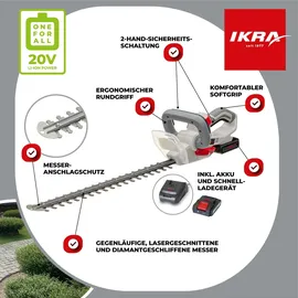 IKRA IAHS 20-1 54 cm inkl. 2 x 20V 2,5 Ah