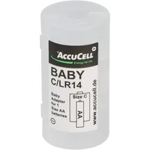 AccuCell Universal Baby C Adapter für je 1x Mignon/AA auf Größe Baby, C, LR14, FR14 AA 1 St.