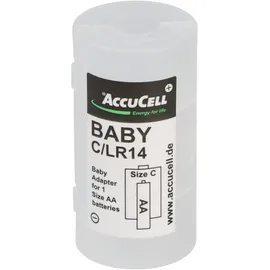 AccuCell Universal Baby C Adapter für je 1x Mignon/AA auf Größe Baby, C, LR14, FR14 AA 1 St.
