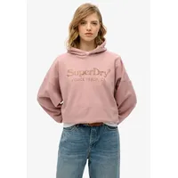 Superdry Venue Metallic Relaxed Kapuzenpullover - Mauve - L
