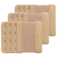 SAMGU BH-Verlängerung 4 Haken Damen BH-Verlängerer, 3 Stück Beige - Einheitsgröße