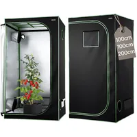 Vevor Growzelt 100 x 100 x 200 cm Schwarz