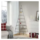 vidaXL Metall-Weihnachtsbaum Schwarz 180 cm