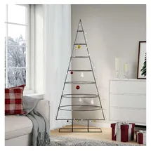 vidaXL Metall-Weihnachtsbaum Schwarz 180 cm