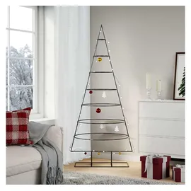 vidaXL Metall-Weihnachtsbaum Schwarz 180 cm
