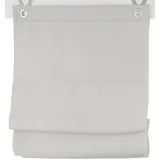 Kutti Raffrollo Dimout Weiss/grau Blickdicht Verdunkelung Breite ca. 45 cm x Höhe ca. 130 cm