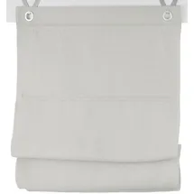 Kutti Raffrollo Dimout Weiss/grau Blickdicht Verdunkelung Breite ca. 45 cm x Höhe ca. 130 cm