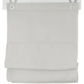 Kutti Raffrollo Dimout Weiss/grau Blickdicht Verdunkelung Breite ca. 45 cm x Höhe ca. 130 cm