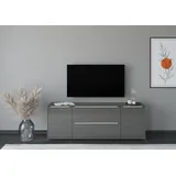 Set One by Musterring Reno TV-Lowboard 182 cm Grau Glas