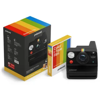 Polaroid Now+ Gen 3 + Black Sofortbildkamera + i-Type Film (8 Aufn.)