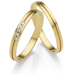 Firetti Trauring Schmuck Geschenk Gold 375 Hochzeit Ehering „LIEBE“, Made in Germany – mit o. ohne Brillanten/Diamanten gelb|goldfarben 60