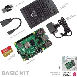 BerryBase Raspberry Pi 4B, 4GB Basic Kit