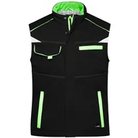 James & Nicholson Funktions-Softshellweste JN854, - - black/lime-green