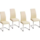 Hti-Living HTI-Living, Stühle, Esszimmerstuhl SallyC Kunstleder 4er-Set Beige