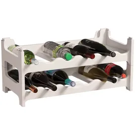 ARTECSIS Weinregal 12 Flaschen 40 x 30 x 10 cm Weiß