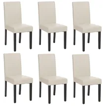 MCW Esszimmerstuhl Littau Leder weiß 6er Set
