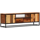 vidaXL TV-Schrank 120x30x40 cm Braun Massives Altholz/Stahl