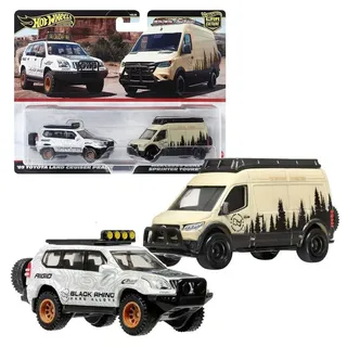 Hot Wheels Spielzeug-Rennwagen Mercedes-Benz ST + Toyota LC Prado Hot Wheels Premium Fahrzeuge