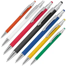 MacMa Kugelschreiber Touchpen Metall/Gummiert Farbsortiert 7 St.