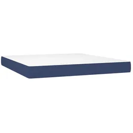 vidaXL Boxspringbett mit Matratze Blau 160x200 cm Stoff1358291