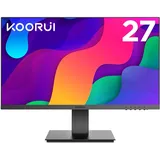 KOORUI Monitor 27 Zoll, Full HD Rahmenlos Bildschirm 16:9 IPS-Panel (75Hz, 5ms, Eye-Care, 1920 x 1080, HDMI, VGA, VESA 75x75)