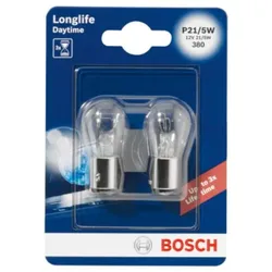 Glühlampe Sekundär BOSCH P21/5W Longlife Daytime 12V/5/21W, 2 Stück