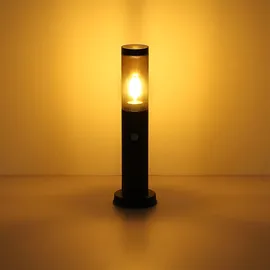 GLOBO 2er Set Sockelleuchte, Bewegungsmelder, anthrazit, H 45 cm