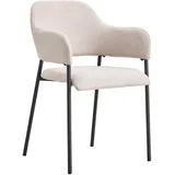 Selsey Azhai - Polsterstuhl Esszimmerstuhl mit Armlehnen, Beige