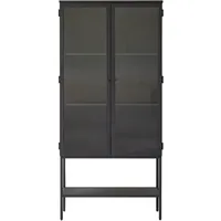 Tikamoon Hoher Vitrinenschrank Antonin aus lackiertem Metall