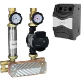 ENVIRON ProfiMix Trennsystem / Pumpengruppe mit Plattenwärmetauscher 23 kW mit Environ EcoStar II 25/6 - Schwarz
